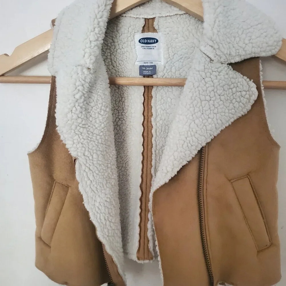 Old Navy Bomber Style Vest Infants Size 18-24 Months